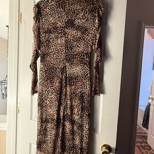 Nine West Brown Tan Bodycon Turtleneck Dress
